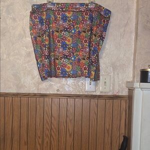 Multi color hippie happy garden party Kimmery skort (3X)